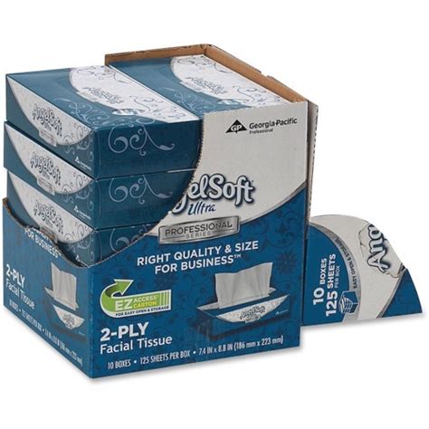 Angel Soft Ultra Professional Series Facial Tissue In Flat Box