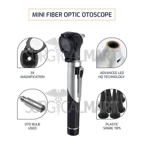 Fiber Optic Otoscope Set Medical Diagnostic Ent Surgical Mart