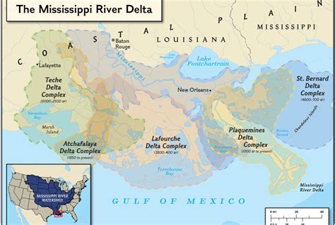 Mississippi River Delta Map - Alexia Lorraine