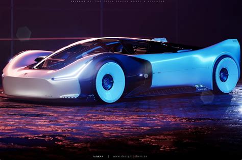 Tesla Spacex Model Concept Hypercar Gets Massive Rocket Boosters Like A