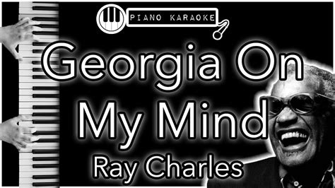 Georgia On My Mind Ray Charles Piano Karaoke Instrumental Youtube