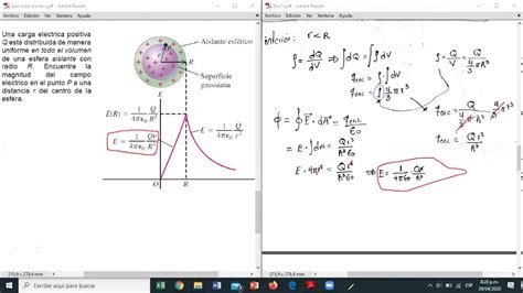 Campo El Ctrico De Una Esfera Aislante Ley De Gauss Youtube