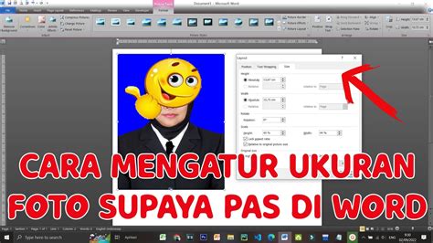 Cara Mengatur Ukuran Foto Supaya Tidak Berubah Di Word Youtube