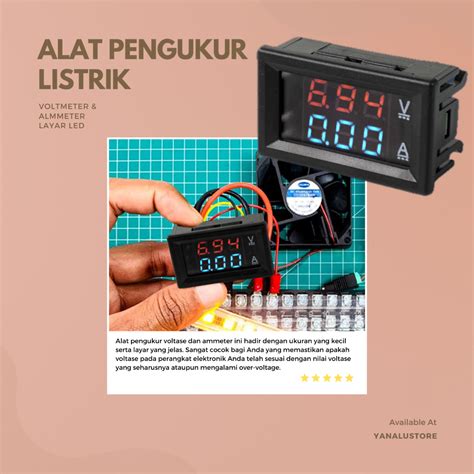 Jual Alat Pengukur Listrik Voltmeter Ammeter Electric DIY LED Display