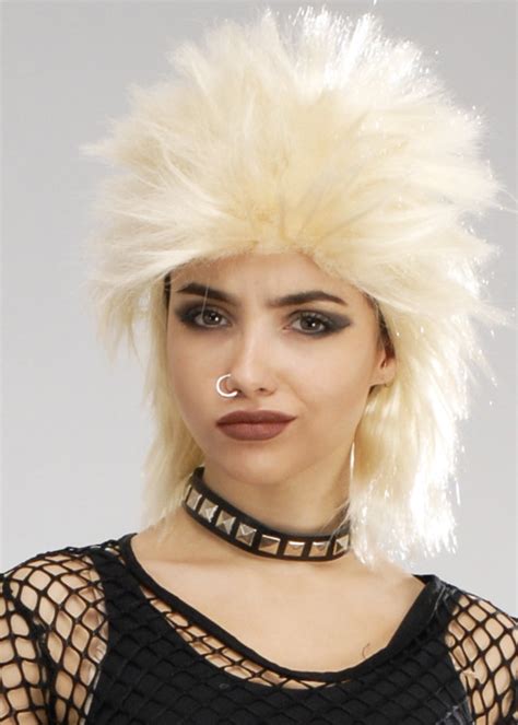 80s Rock Idol Blonde Spiky Wig