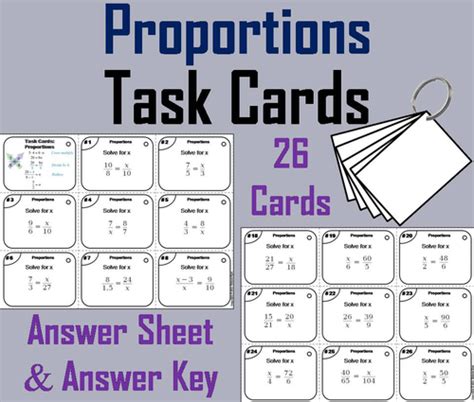 Proportions Task Cards Teaching Resources