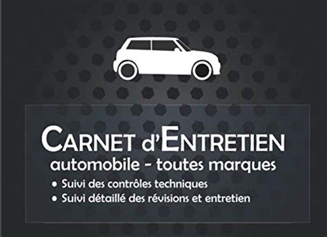 Carnet d entretien Automobile Carnet de bord voiture Suivi contrôles