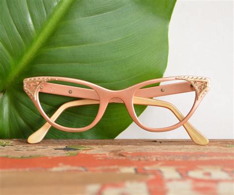 Vintage Cat Eye Glasses 50s Tura Eyeglasses Rose Gold Etsy Vintage Glasses Frames Cat Eye