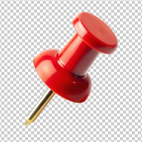 Premium Psd A Red Push Pin Transparent Background