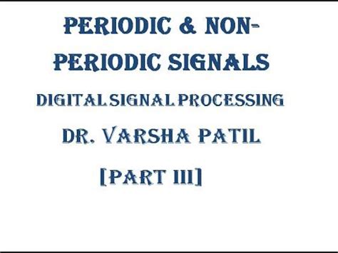 Periodic And Aperiodic Signal Exercises Problems Solved Fundamental