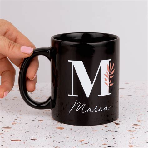 Taza Negra Personalizada Taza Negra Taza Tazas