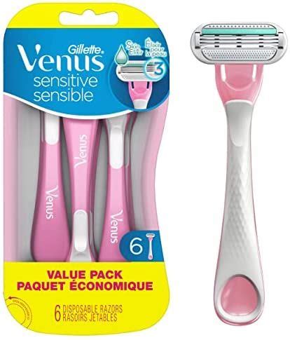 Amazon Gillette Venus Sensitive Disposable Razors For Women With