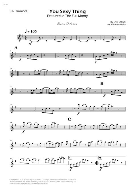 You Sexy Thing arr César Madeira by Hot Chocolate Sheet Music for