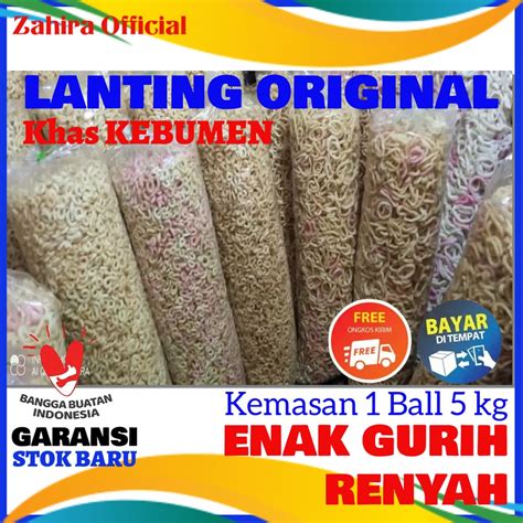 Jual Oleh Oleh Lanting Singkong Khas Kebumen 1ball 5kg Makanan Ringan