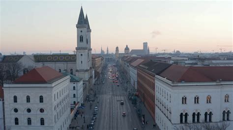 Munich Beautiful Cityscape At Sunset In Stock Footage SBV-347596333 ...