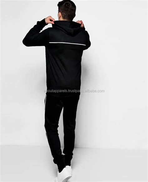 2018 Custom Gym Slim Fit Blank Tracksuit Sport Mens Jogging Suits