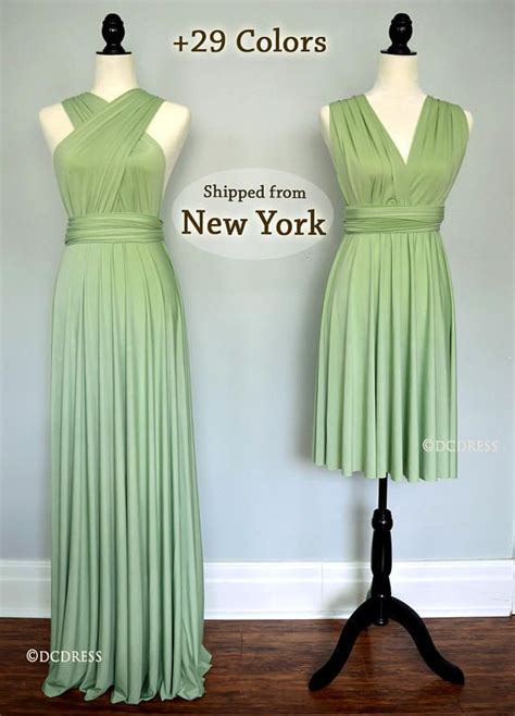 Sage Bridesmaid Dress Infinity Dress Prom Dress Twist Dress