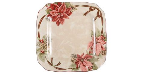 Yuletide Celebration Square Dinner Plate By Fifth Pts Square