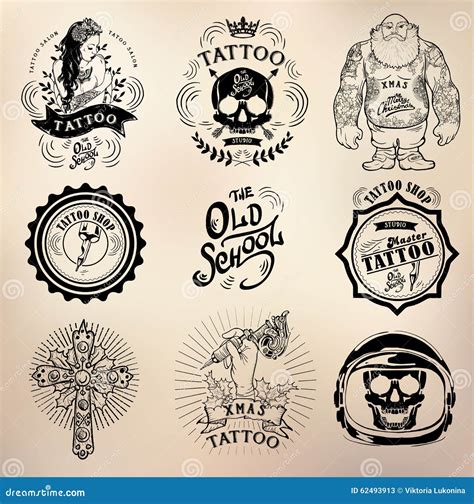 Cr Nio Do Est Dio Da Velha Escola Da Tatuagem Ilustra O Do Vetor