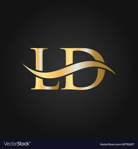 letter ld logo design template   royalty  vector image