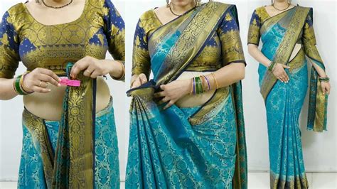 Banarasi Silk Saree Draping Tutorial In Very Easy Steps Sari Draping