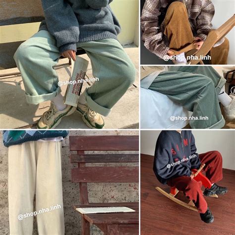 QUẦN ỐNG RỘNG UNISEX CHẤT NHUNG TĂM HOT TRENDS PHONG CÁCH HÀN QUỐC Shopee Việt Nam