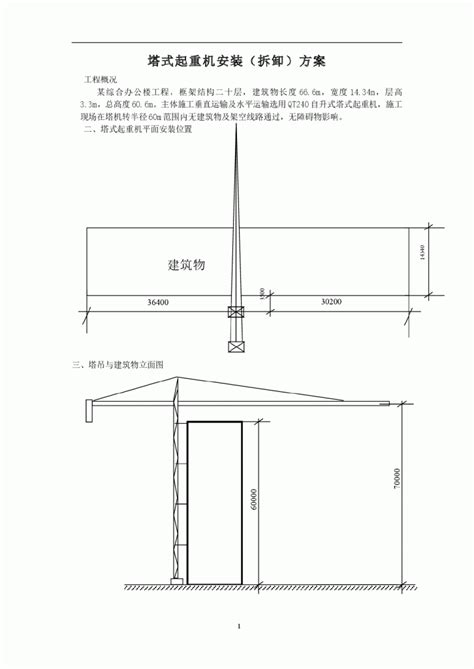 塔式起重机安装（拆卸）方案施工方案范本土木在线