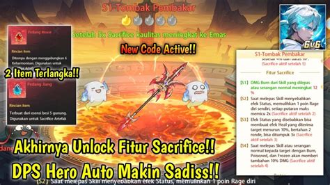 Unlock Fitur Sacrifice Dps Hero Makin Gila New Code Active Mythic