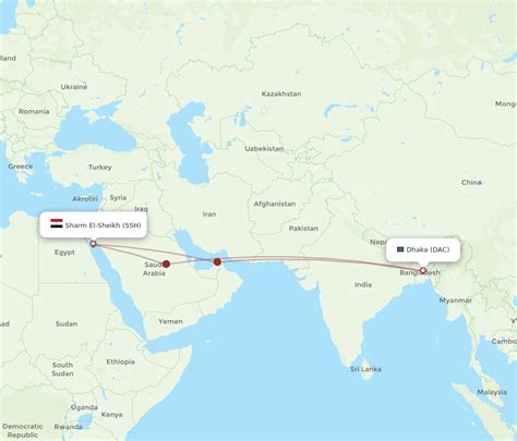 All Flight Routes From Dhaka To Sharm El Sheikh DAC To SSH Flight Routes