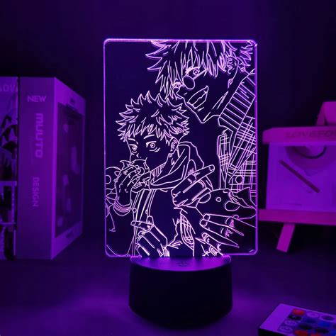 Lampa 3D Anime Lampa Satoru Gojo Jujutsu Kaisen Led Lampka Nocna Yuji