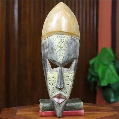 Handcrafted Sese Wood Have A Good Life African Wall Mask Ghana Bed Bath And Beyond 12609275