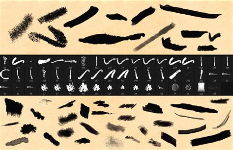 50 Sumi Brush Pack Photoshop Brushes Behance