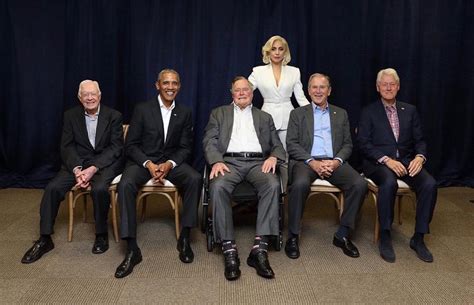 Lady Gaga Poses With All 5 Living Ex Presidents At Hurricane Relief Concert E News