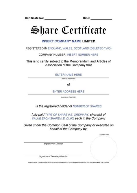 Corporate Secretary Certificate Template