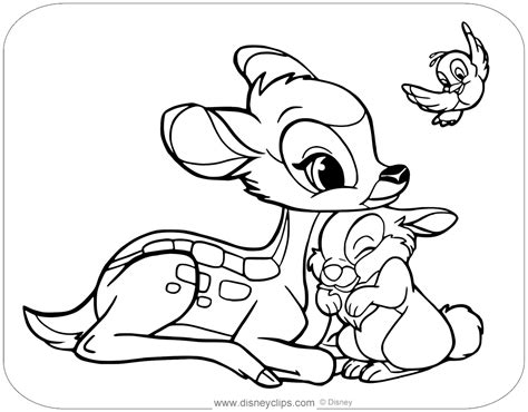 Bambi And Thumper Coloring Pages