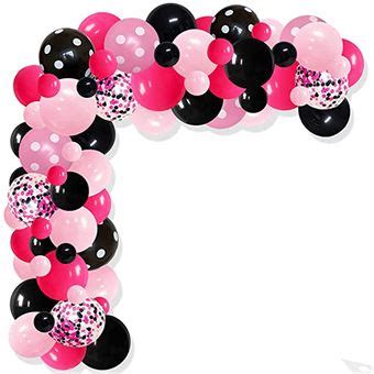 Arche Ballon Anniversaire FONGWAN 123 Ballons En Latex Confettis Noir