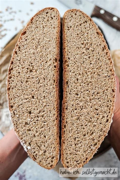 Brot Dinkel Roggen Krustenbrot Ohne Sauerteig Habe Ich