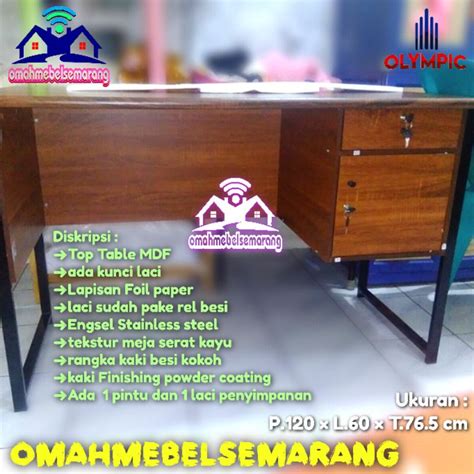 Jual Meja Kerja Kantor Kaki Besi Olympic Titan Meja Tulis Belajar