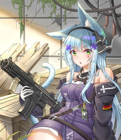 Anime Neko Girl With A Gun