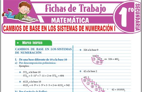 Matemática Para Primero De Secundaria Fichas De Trabajo