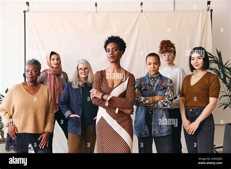 International Women S Day Portrait Of Confident Multi Ethnic Mixed Age