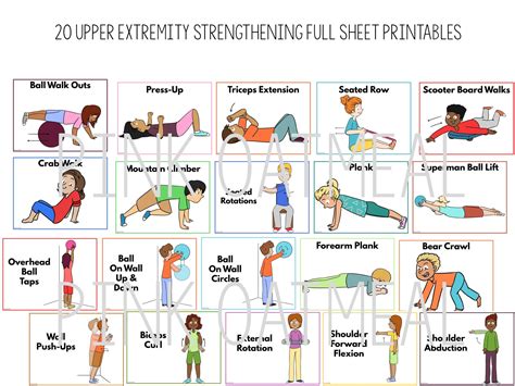 Printable Upper Extremity Home Exercise Program