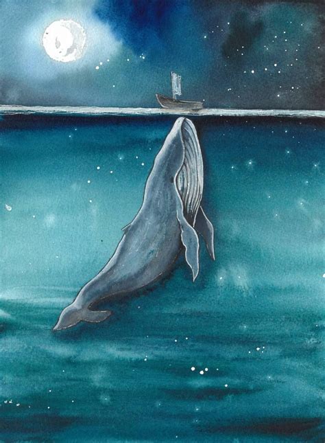 Whale And Boat Painting Живопись с кораблями Картины Иллюстратор