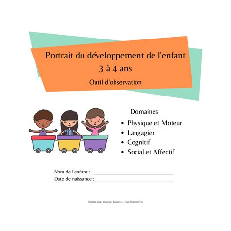 Portrait Du D Veloppement De L Enfant Ans