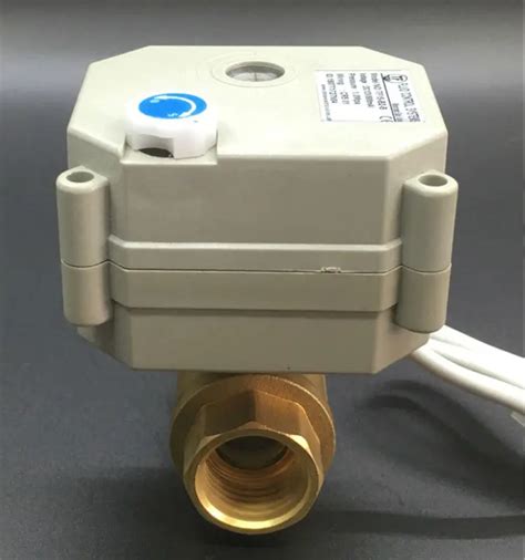 DC12V 5 Wires DN15 Brass Motor Operated Ball Valve With Manual Override