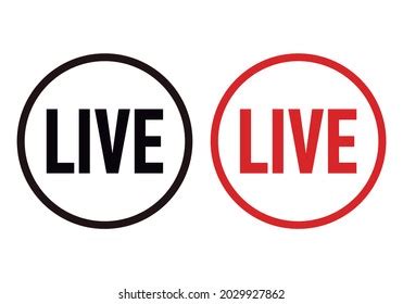 Live Black Red Icon Stock Vector (Royalty Free) 2029927862 | Shutterstock