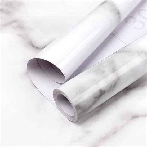 Hode Marble Sticky Back Plastic Roll Granite White Cm X M Self