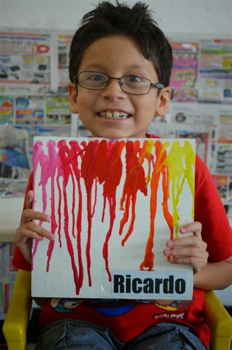 Super Diy Cuadro Decorativo Con Crayolas