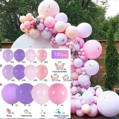 Ballons Macaron En Arc Rose Or Rose Kit De Ballons En Guirlande Pour