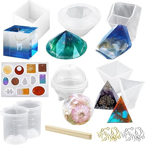 YAOYIN Epoxidharz Formen Set 43 Stück Resin Gießharz Formen DIY